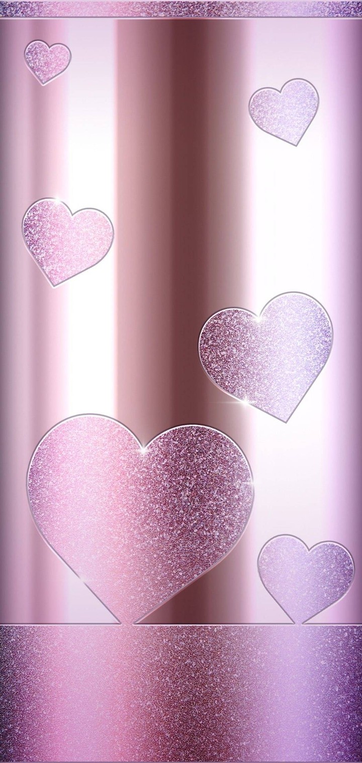 women's wallpaper, hearts on a pink background