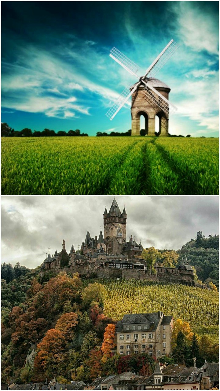 the castel or windmill????witch one is more butiful