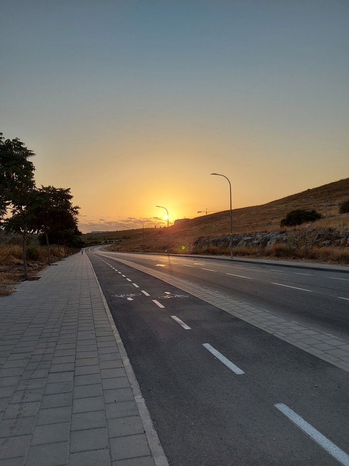 sunset jogging
