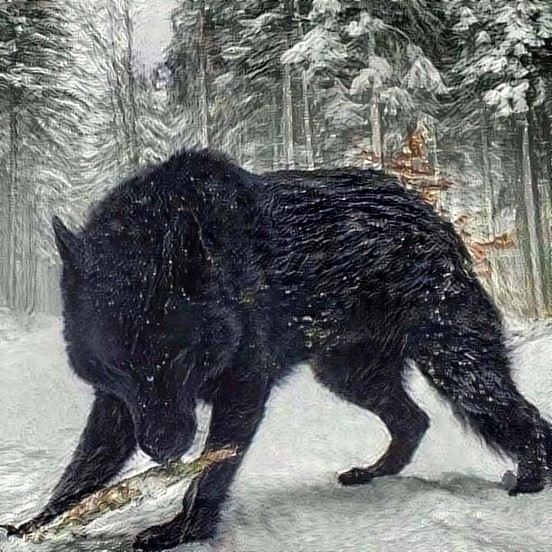 Hunter in dark