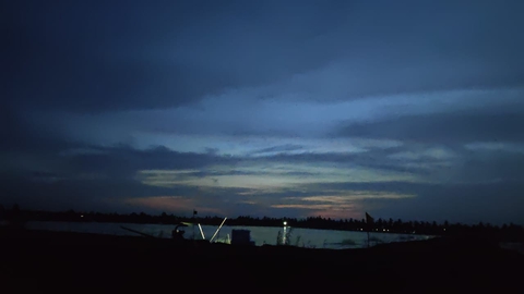 night view lake