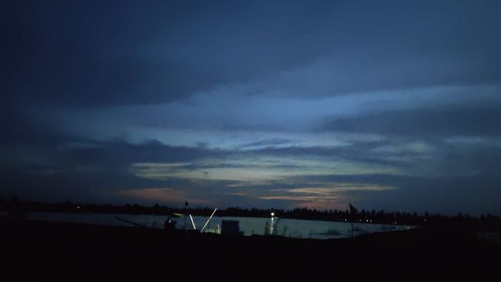 night view lake