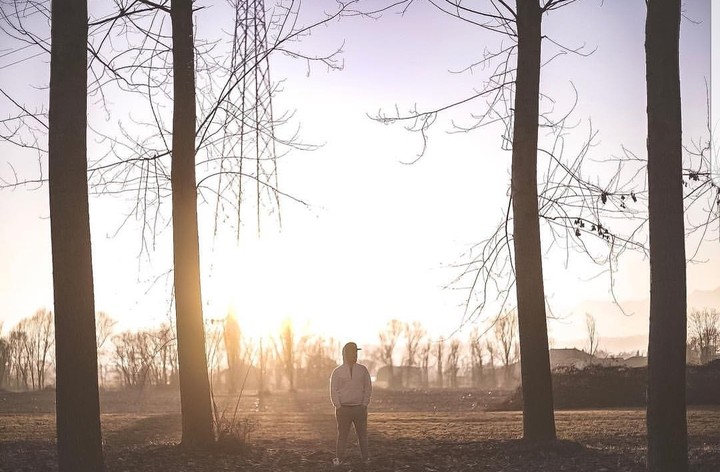 Winter sunset.