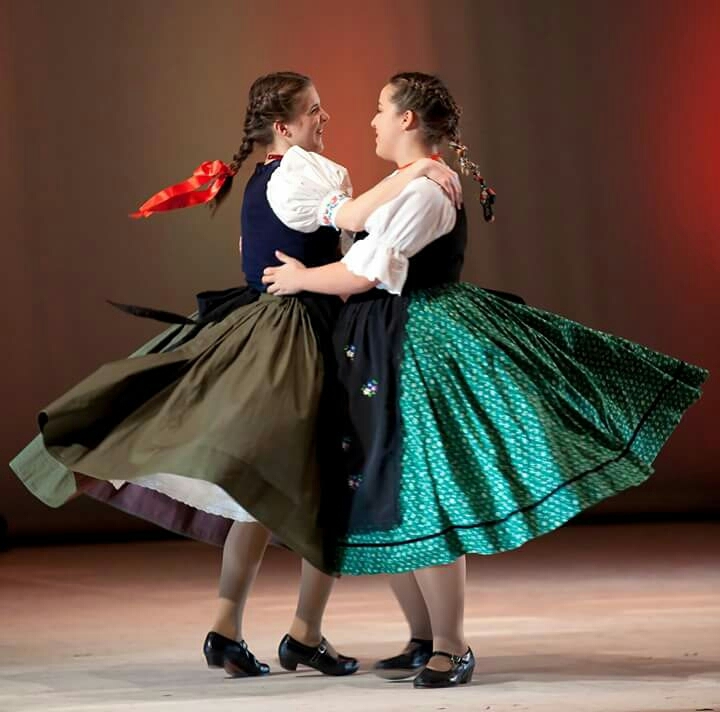 Hungarian folk dance girls