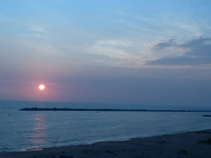 Sunset at Kollam Beach