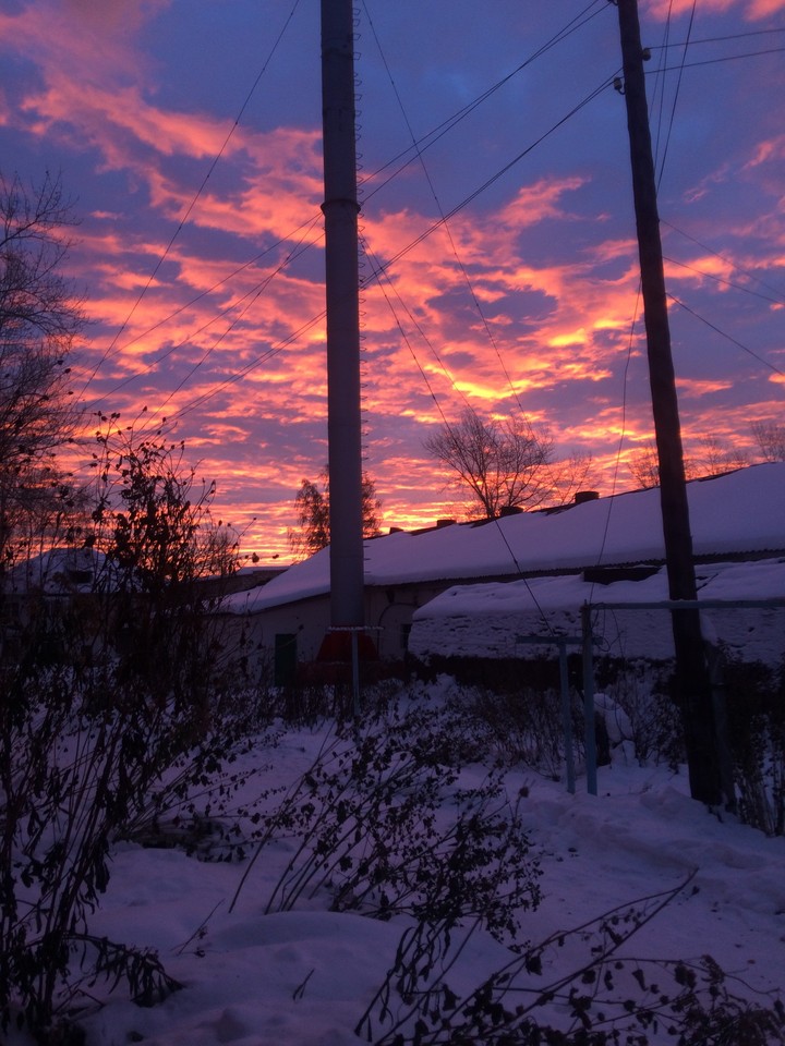fiery clouds