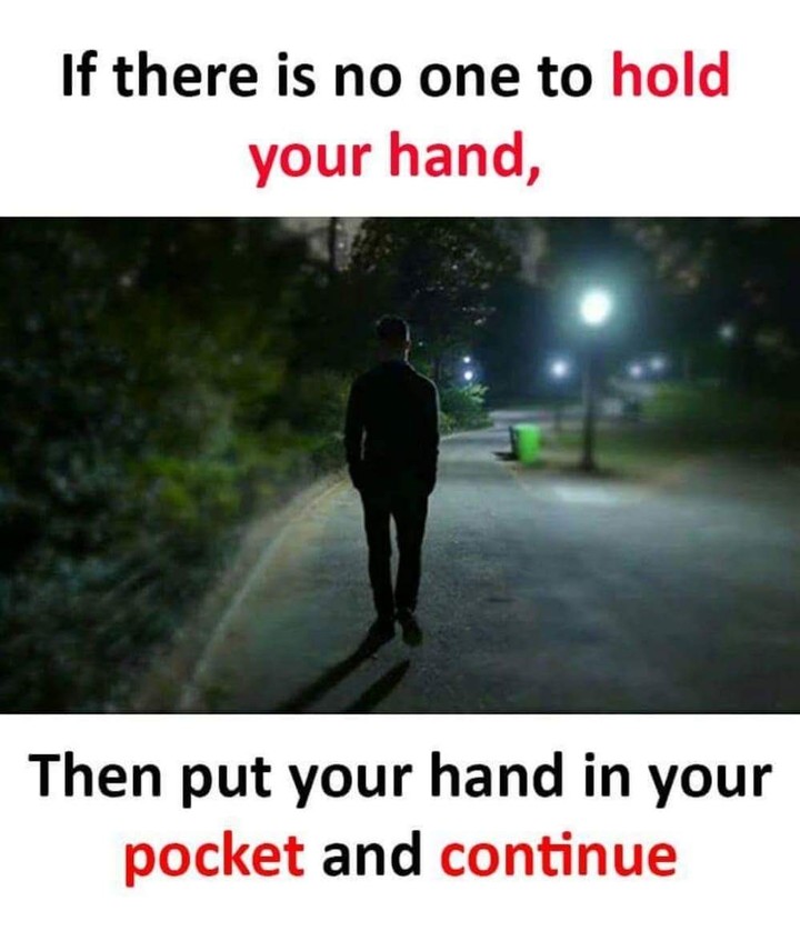 Walk Alone Empty Hand's in the Dark at roadside..!