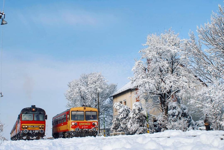 Trains and snow