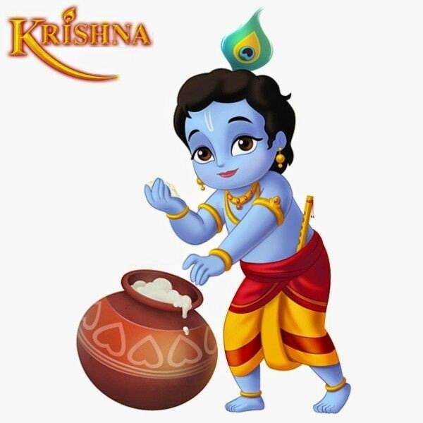 LOVELY KRISHNA PNG STICKER