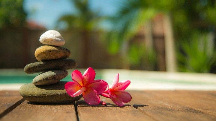 stones flowers