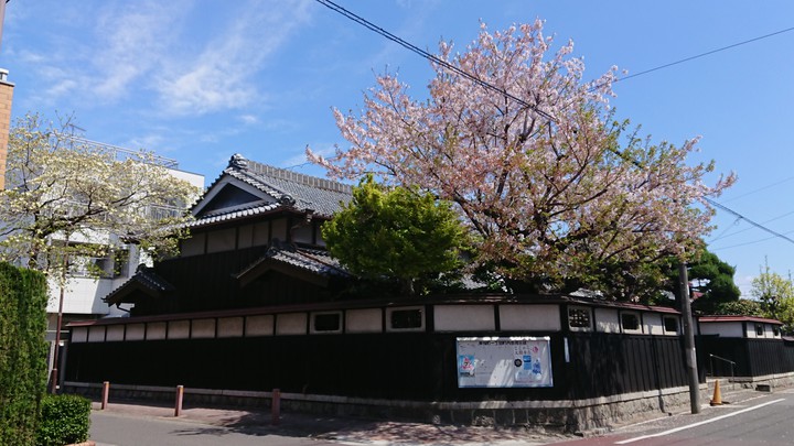 old residence & cherry blossoms