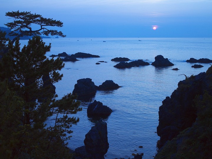 Omi Island at Dusk, Nagato, Yamaguchi, Japan