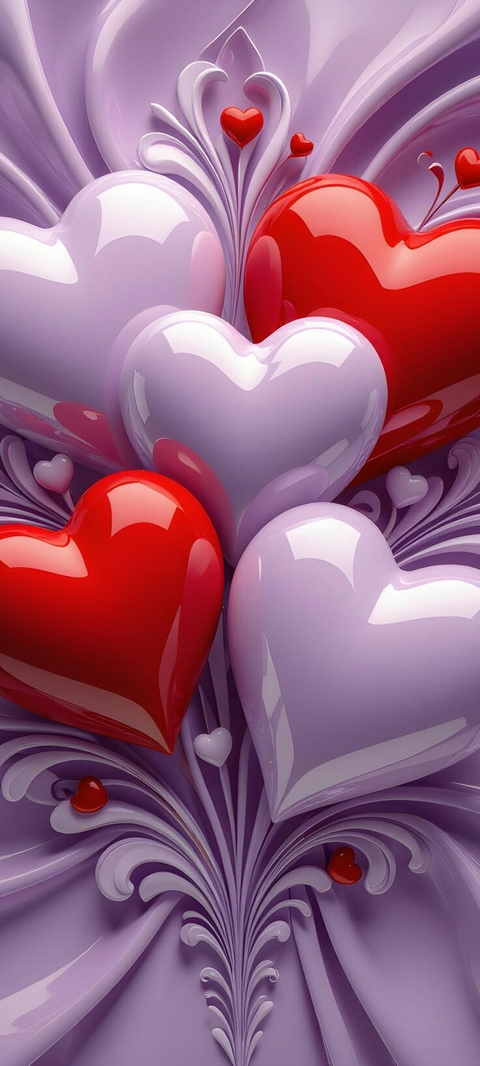 шпалери heart, red