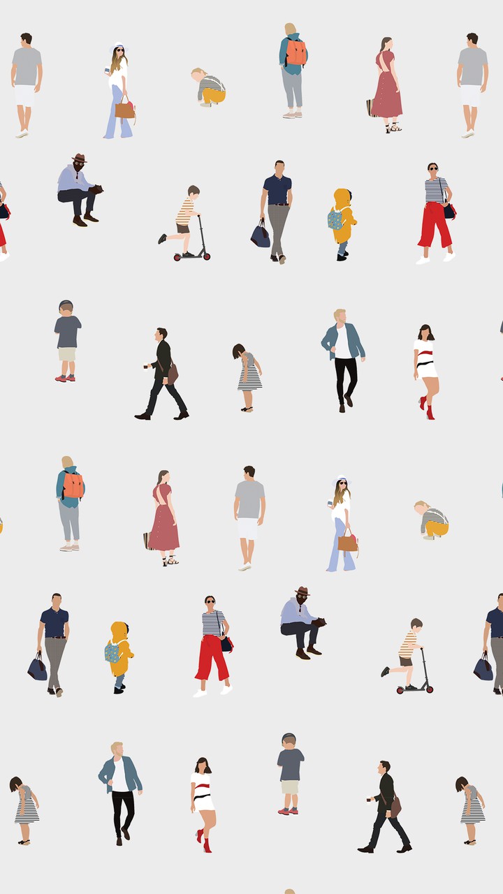 flat vector people pattern 04