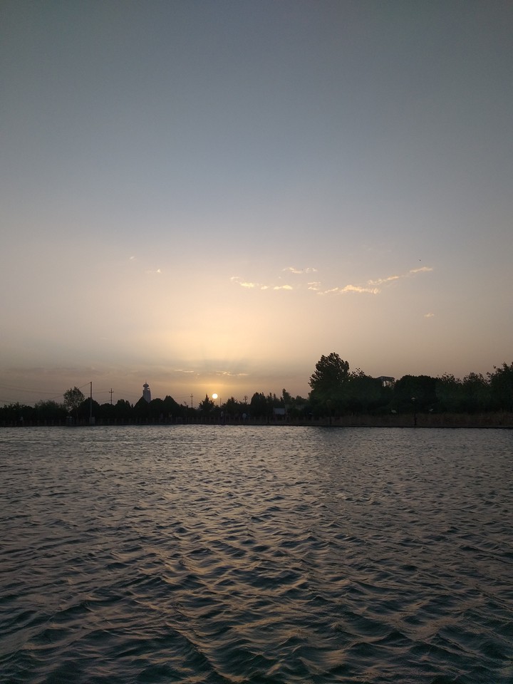 Sun setting view