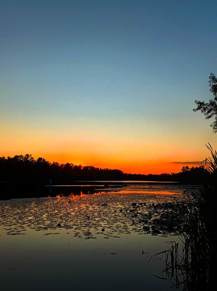 Sunset on the river