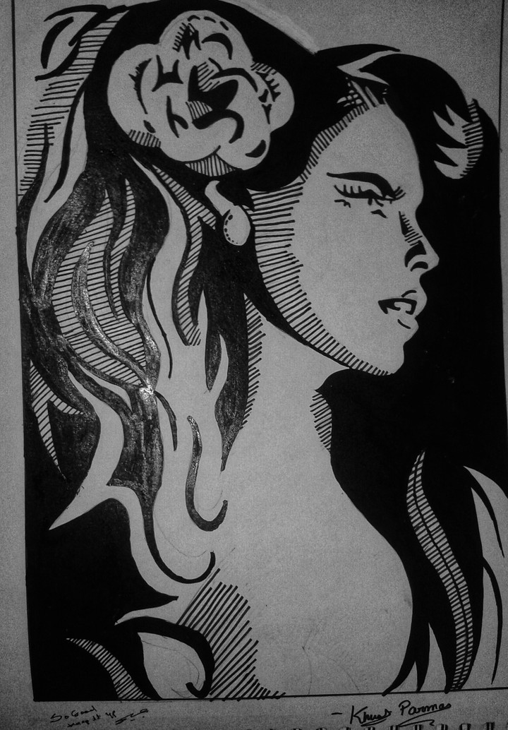 Ink painting made by me.