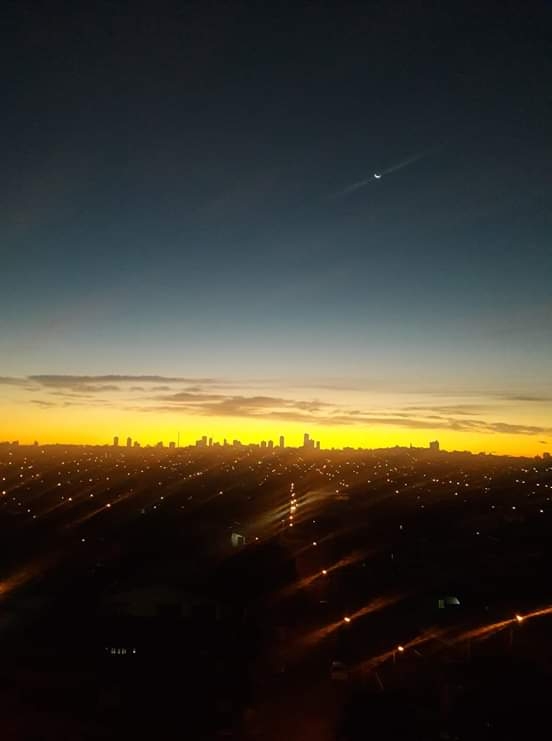 Sunset in City