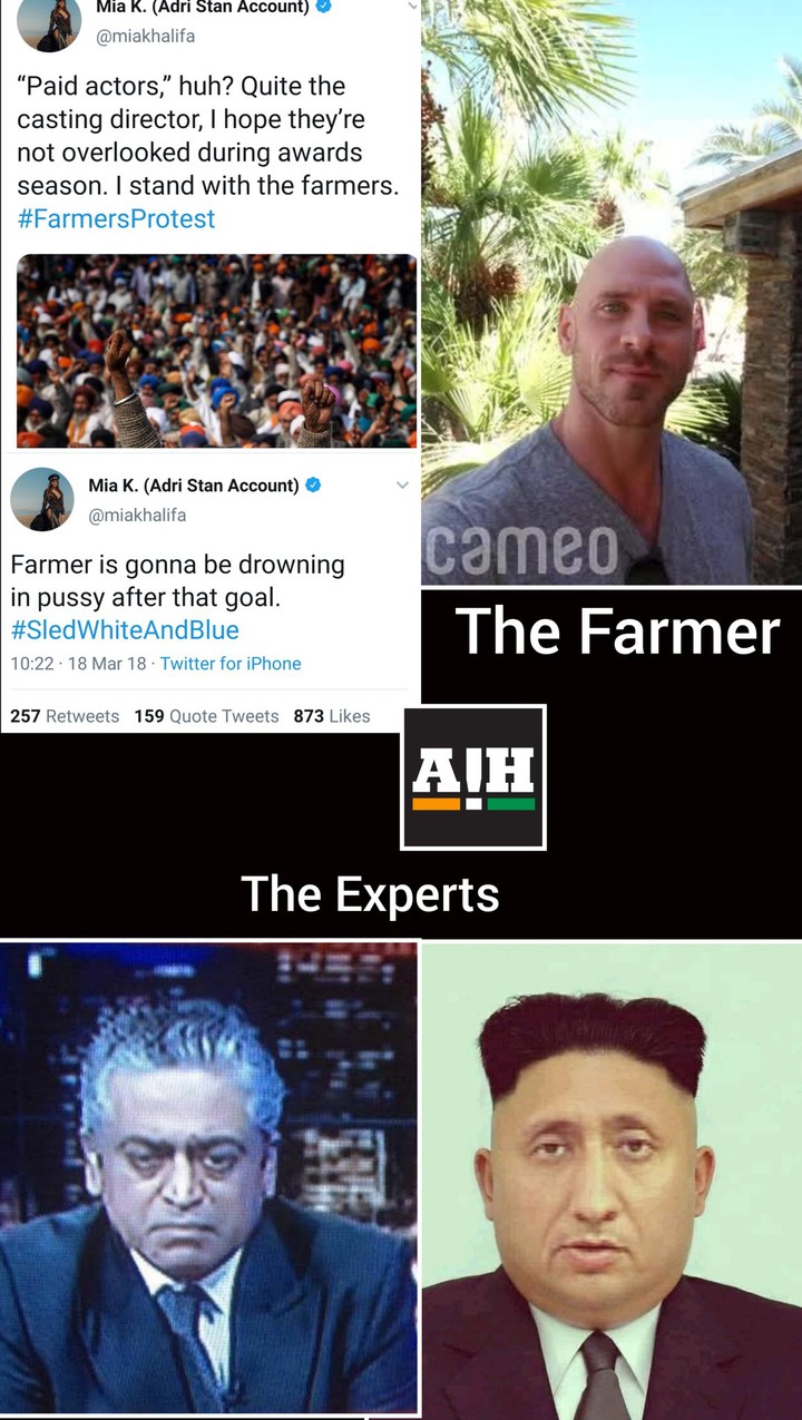 mia khalifa with farmer jaani singh !! #farmer protest