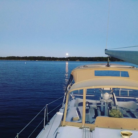Sailboat at dusk