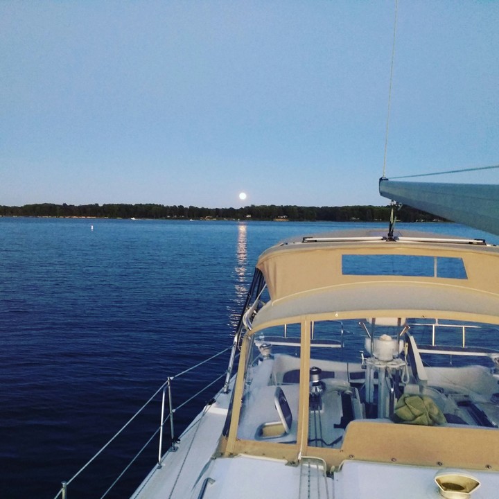Sailboat at dusk