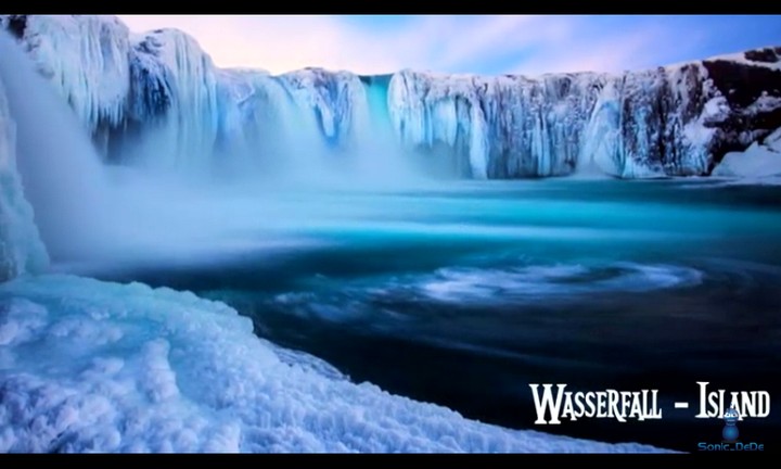 wasserfall in eis