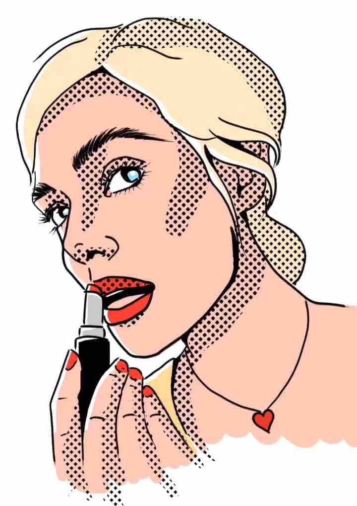 Red lipstick girl