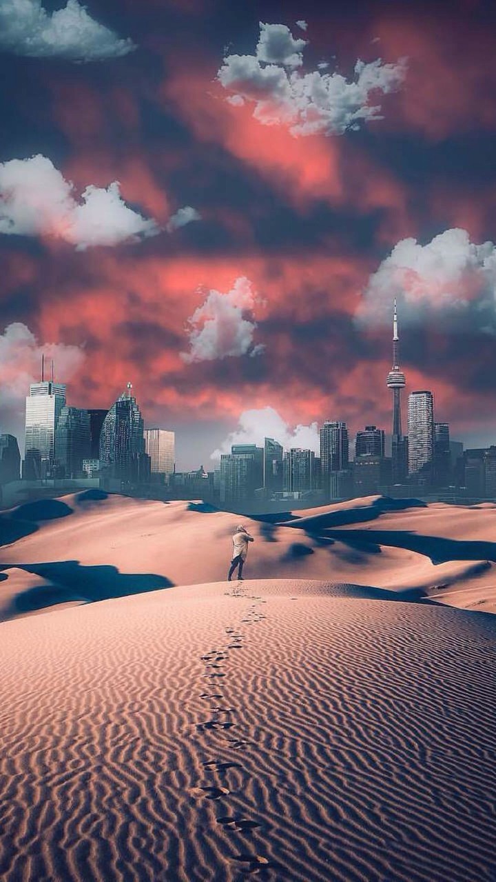 big city coordinated with desert