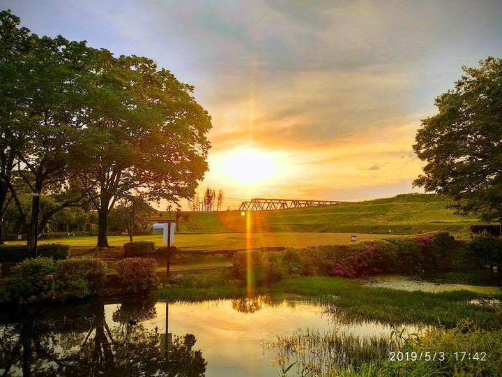 Sunset in Hanyuu, saitama, japan
