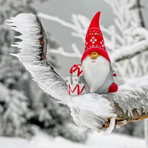 THE GNOME ON THE FROZEN BRANCH