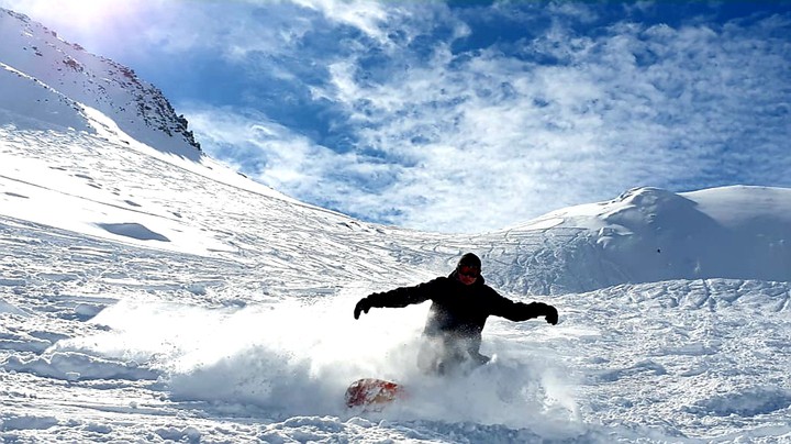 snowboarding in Alps