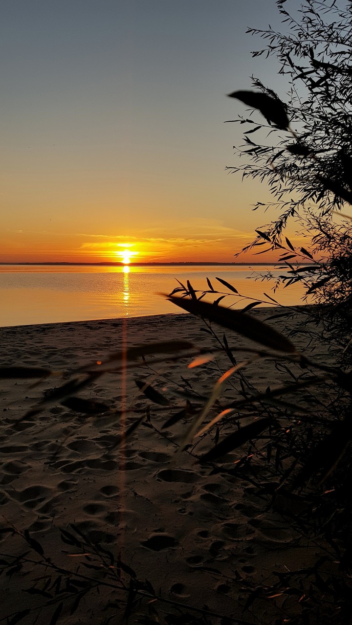 sunset in the sea