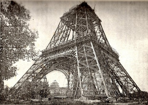 Eiffel Tower under construction