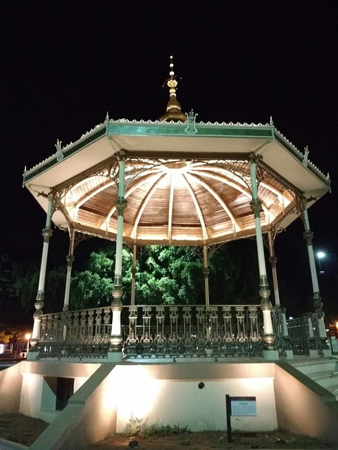 Bandstand at night