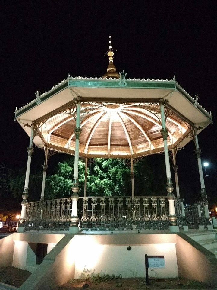 Bandstand at night