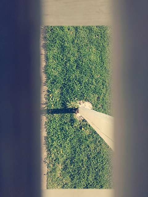 looking down