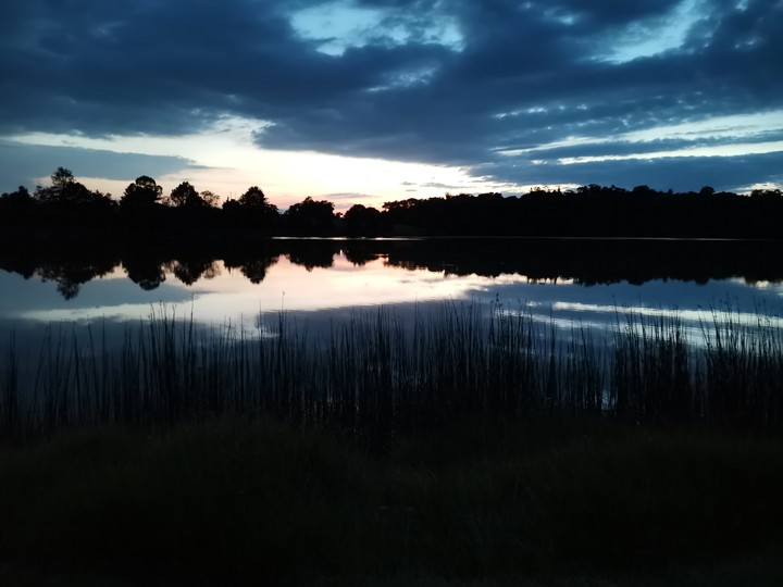 reflection of the sky in lake