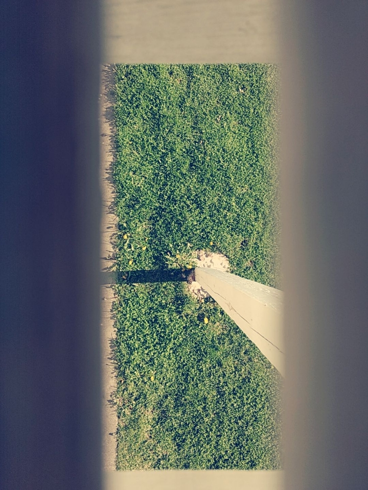 looking down