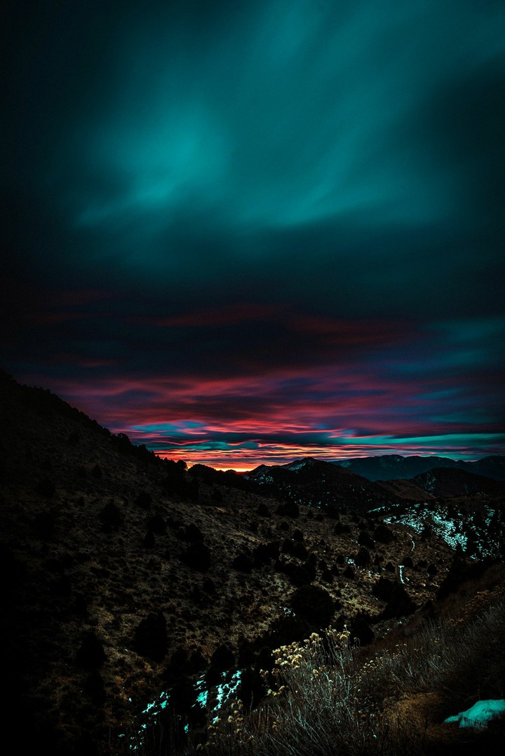Evening sky at dusk