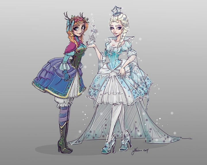 Anna and Elsa frozen