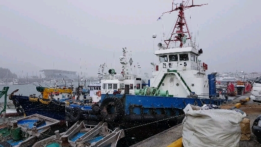 mokpo  port  snow