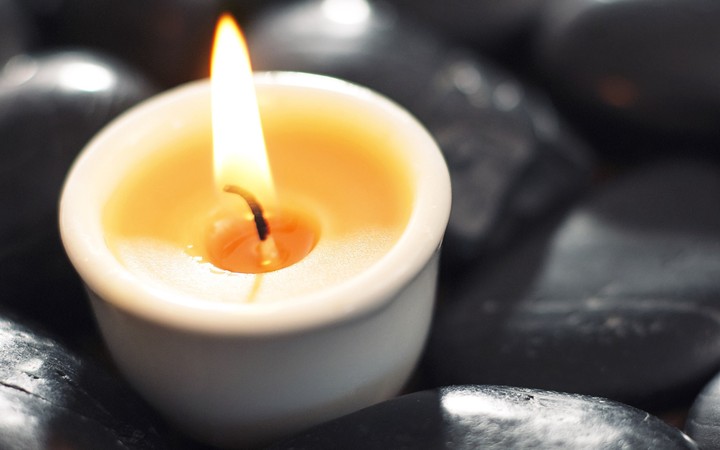 Candlestick Candle Flame Stone