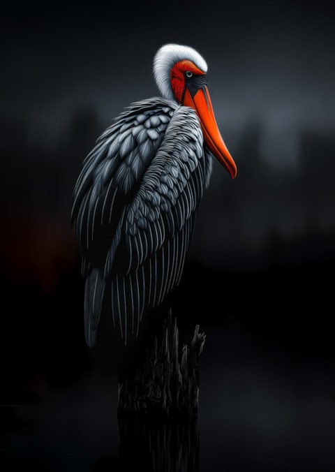 tapety feather, grey