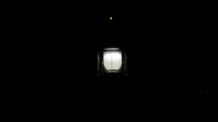 Moon, night, lights