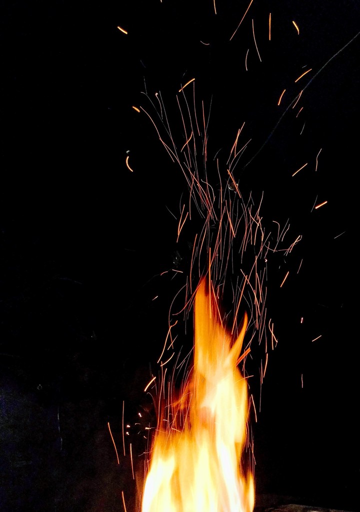 The fire