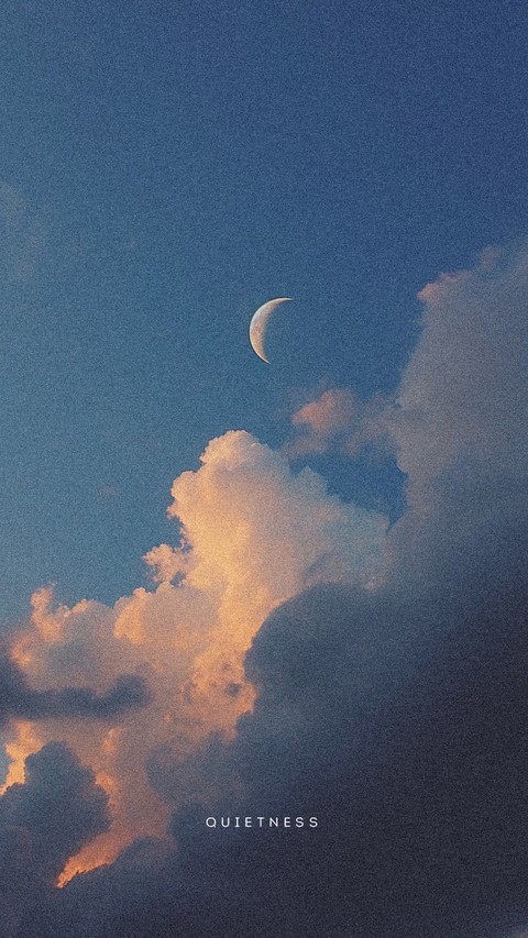 moon, Orange壁纸