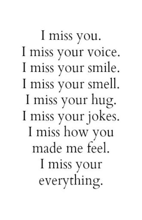 I MISS EVERYTHING