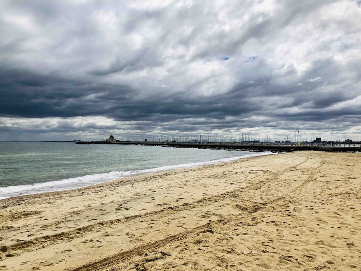cloudy beach