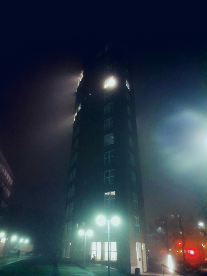 Foggy night in Berlin