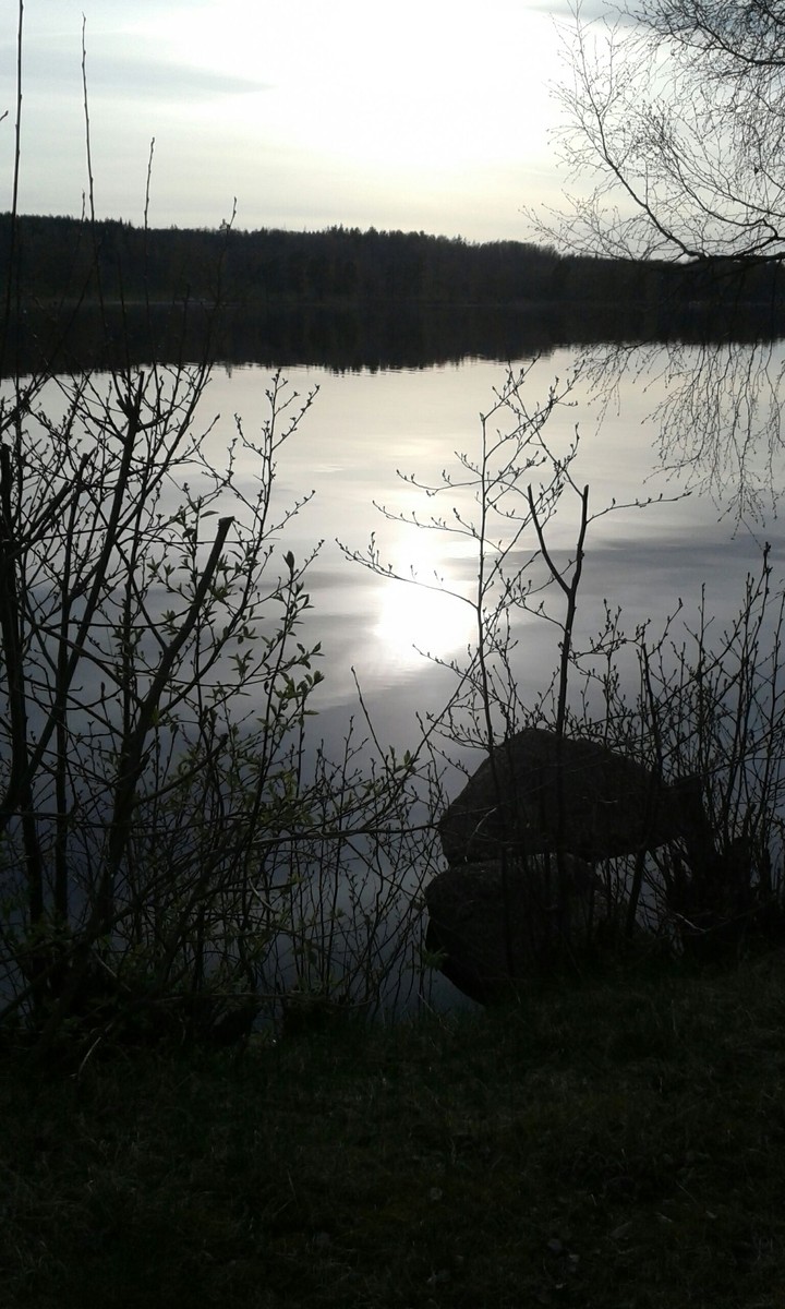 Sunset at lake